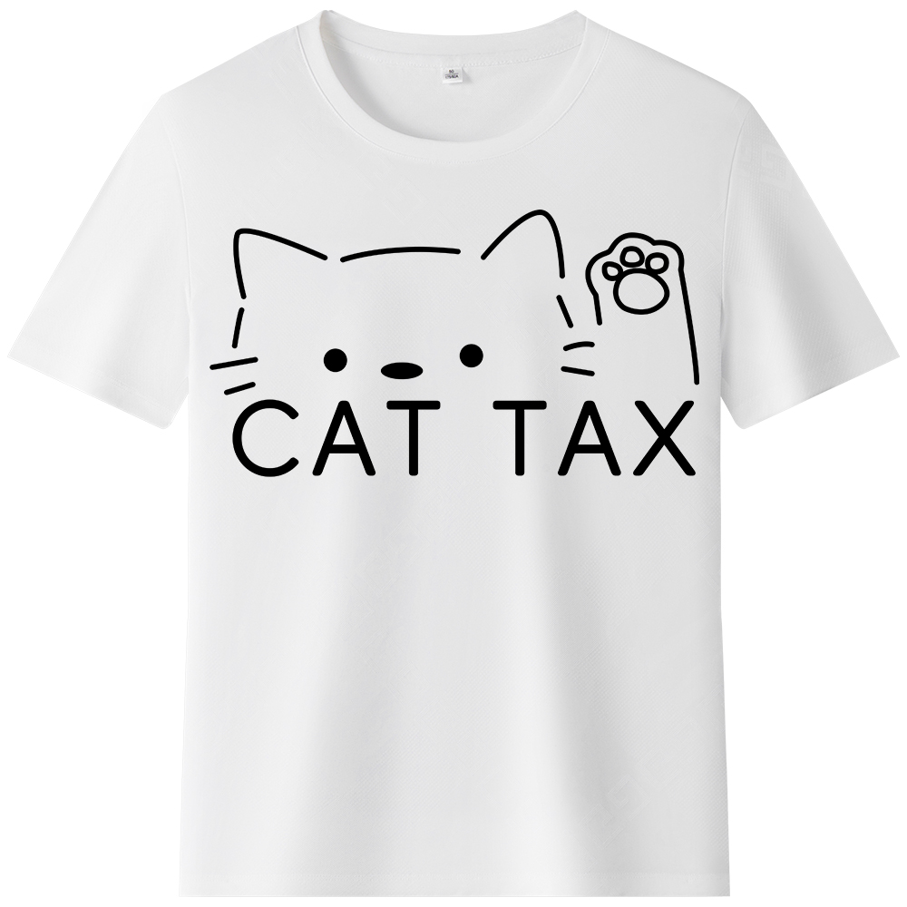 T-shirt Texte 'Cat Tax' Ver.3