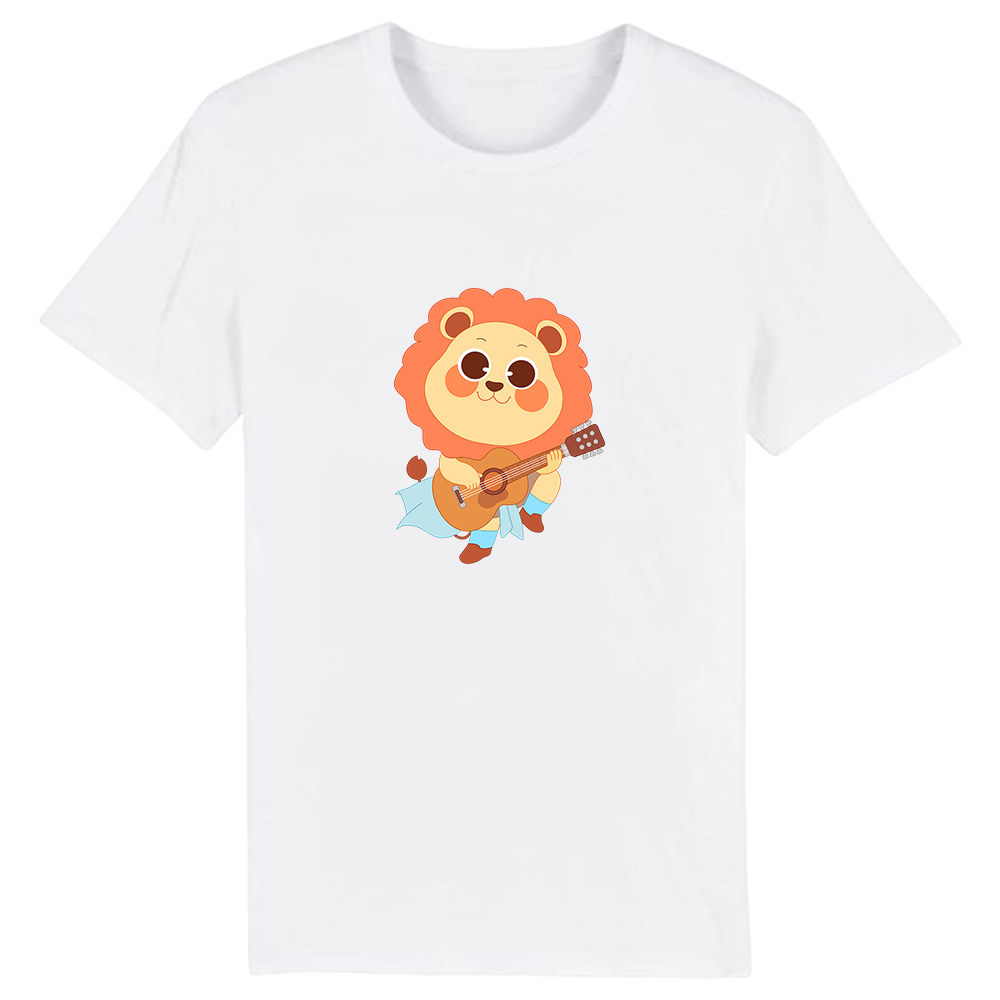 T-shirt Animal Le Petit Lion Joue de la Guitare Costume