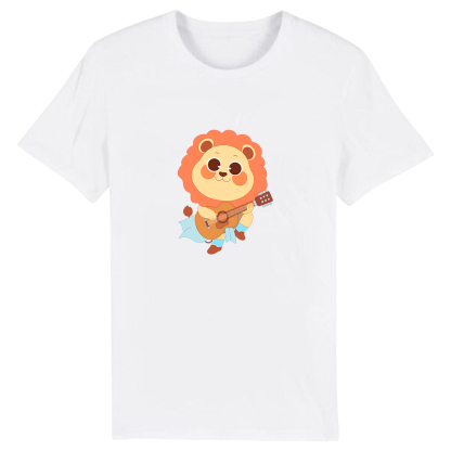 T-shirt Animal Le Petit Lion Joue de la Guitare Costume