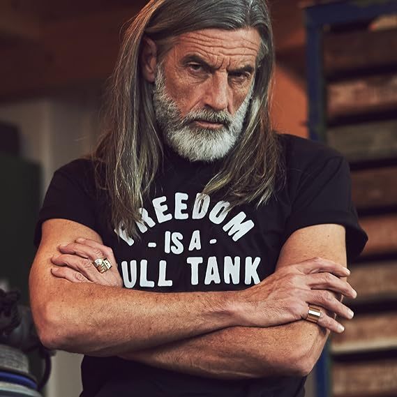 T-Shirt Moto Cross Homme avec Phrase 'Full Tank' Idee Cadeau Motard Costume