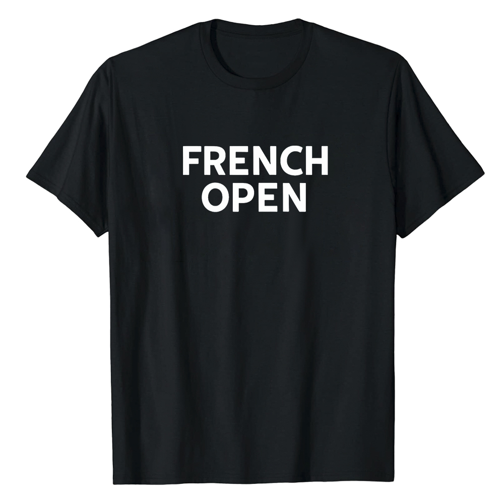T-shirt Sport Tennis Texte 'French Open' Costume