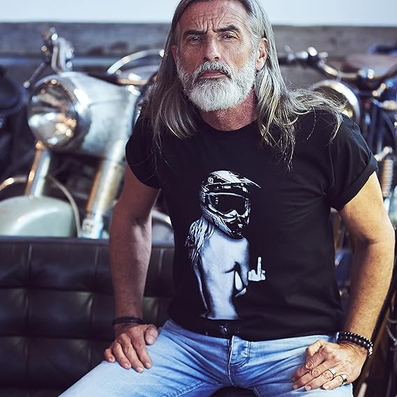 T-Shirt Noir Personnalisé Moto Costume