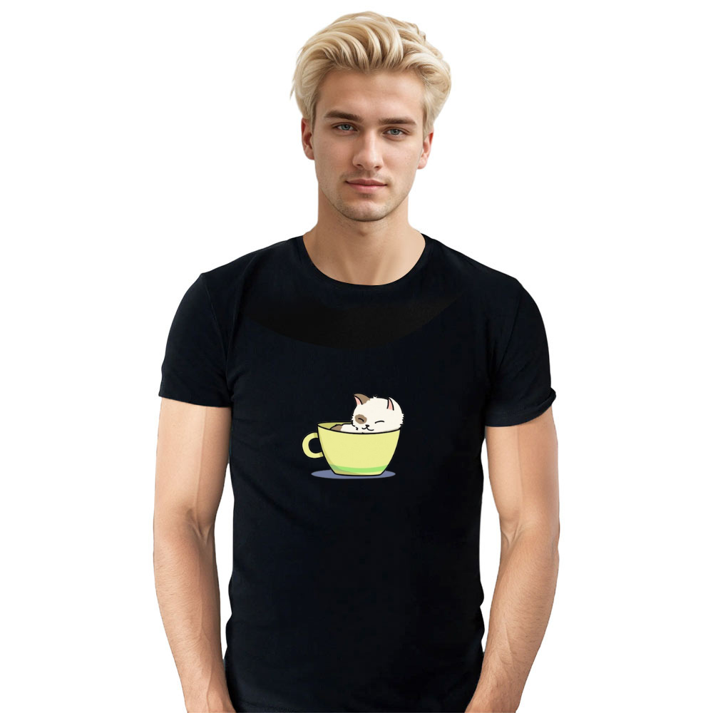 T-shirt Adulte Chat 'Cat Puccino' Costume