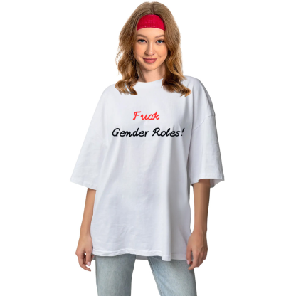 T-shirt Texte 'Fuck Gender Roles' Costume