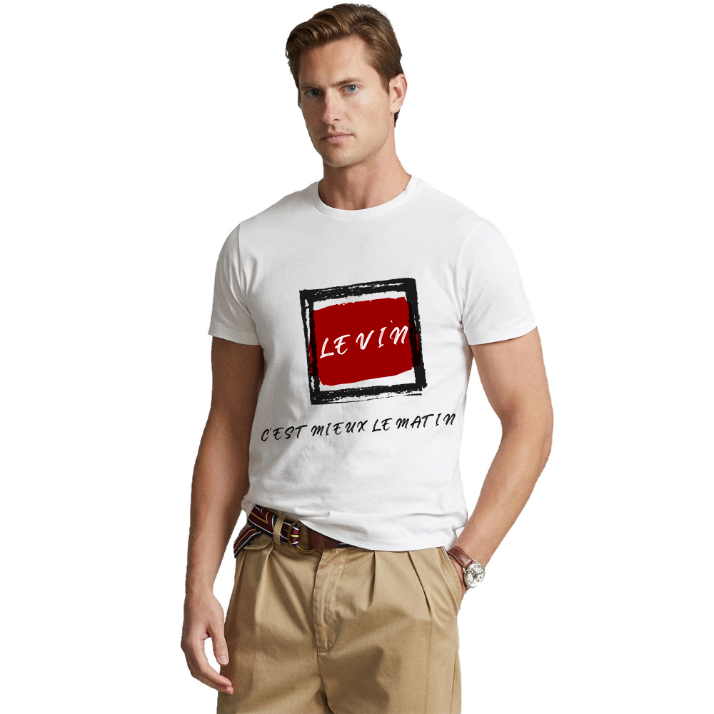 T-shirt 'LE VIN C'EST MIEUX LE MATIN'