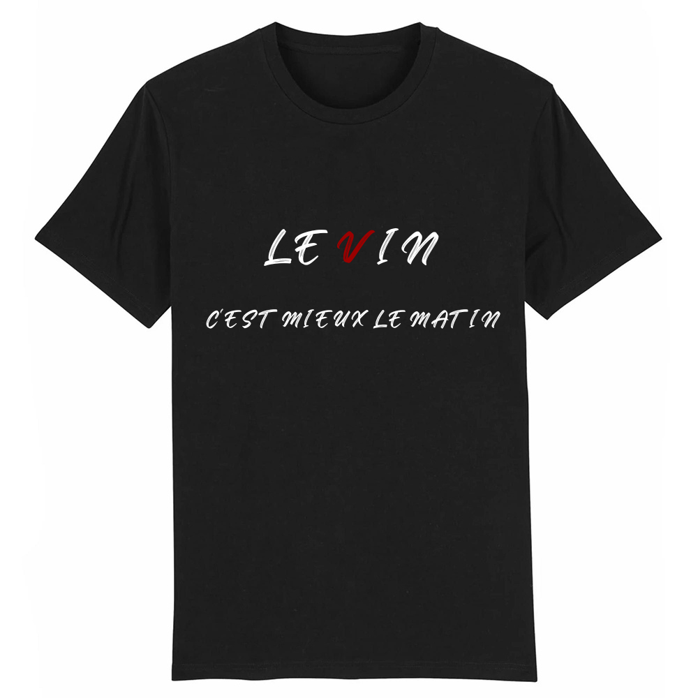 T-shirt 'LE VIN C'EST MIEUX LE MATIN' Ver.2