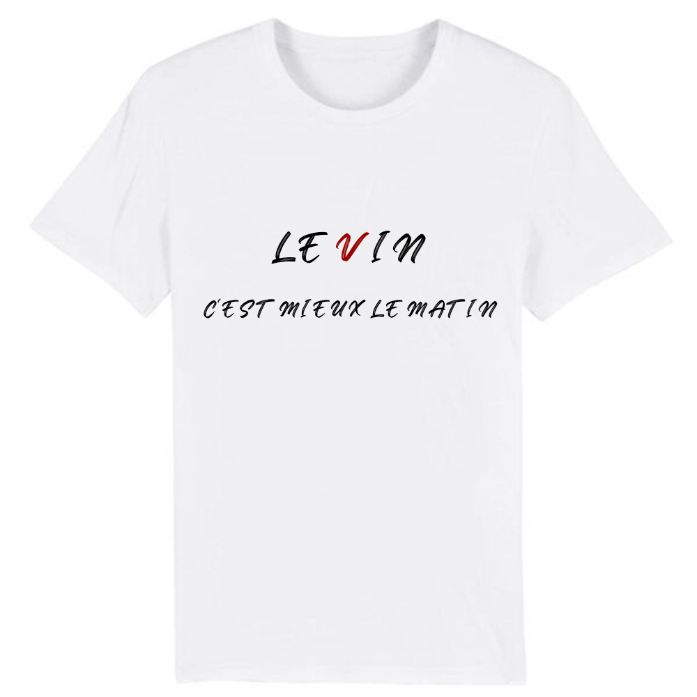 T-shirt 'LE VIN C'EST MIEUX LE MATIN' Ver.2