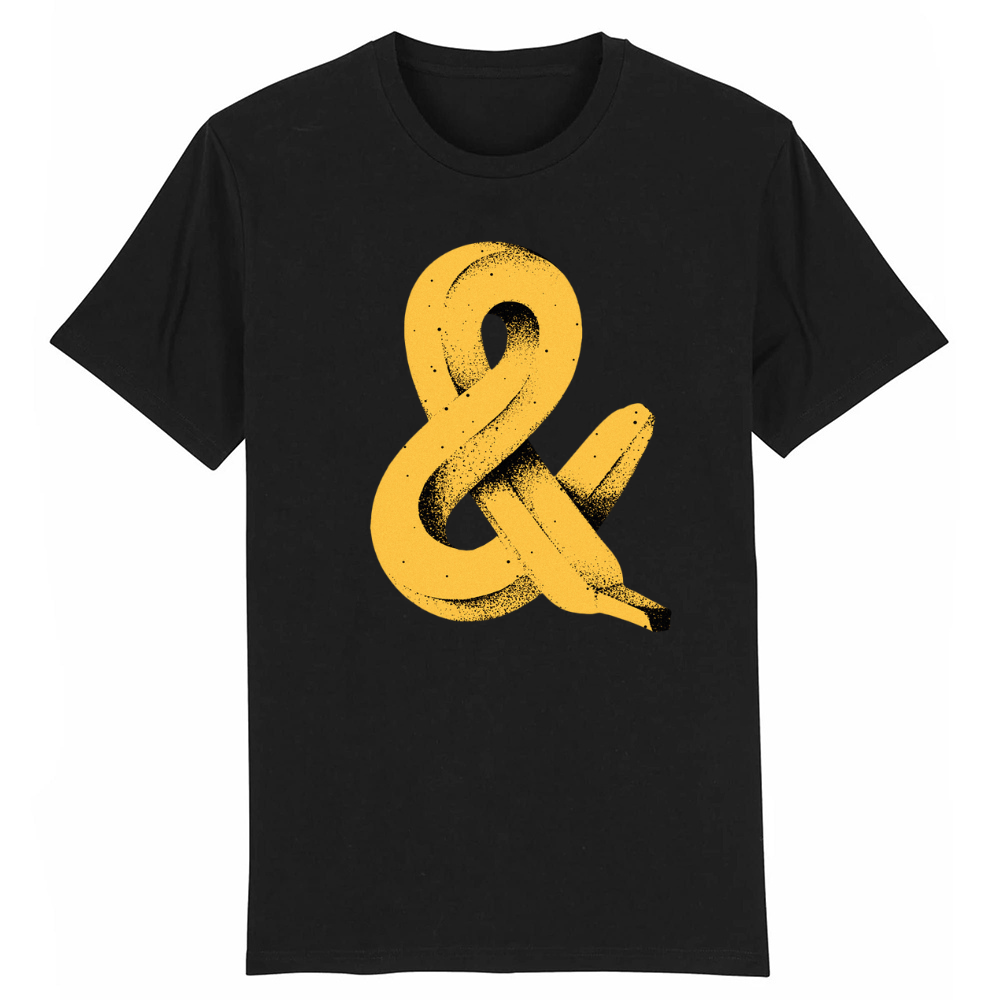 T-shirt Banane Jaune Dessin Original