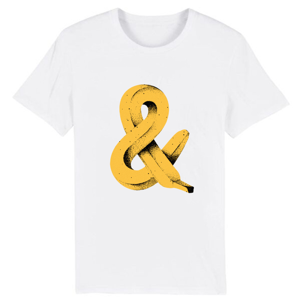 T-shirt Banane Jaune Dessin Original