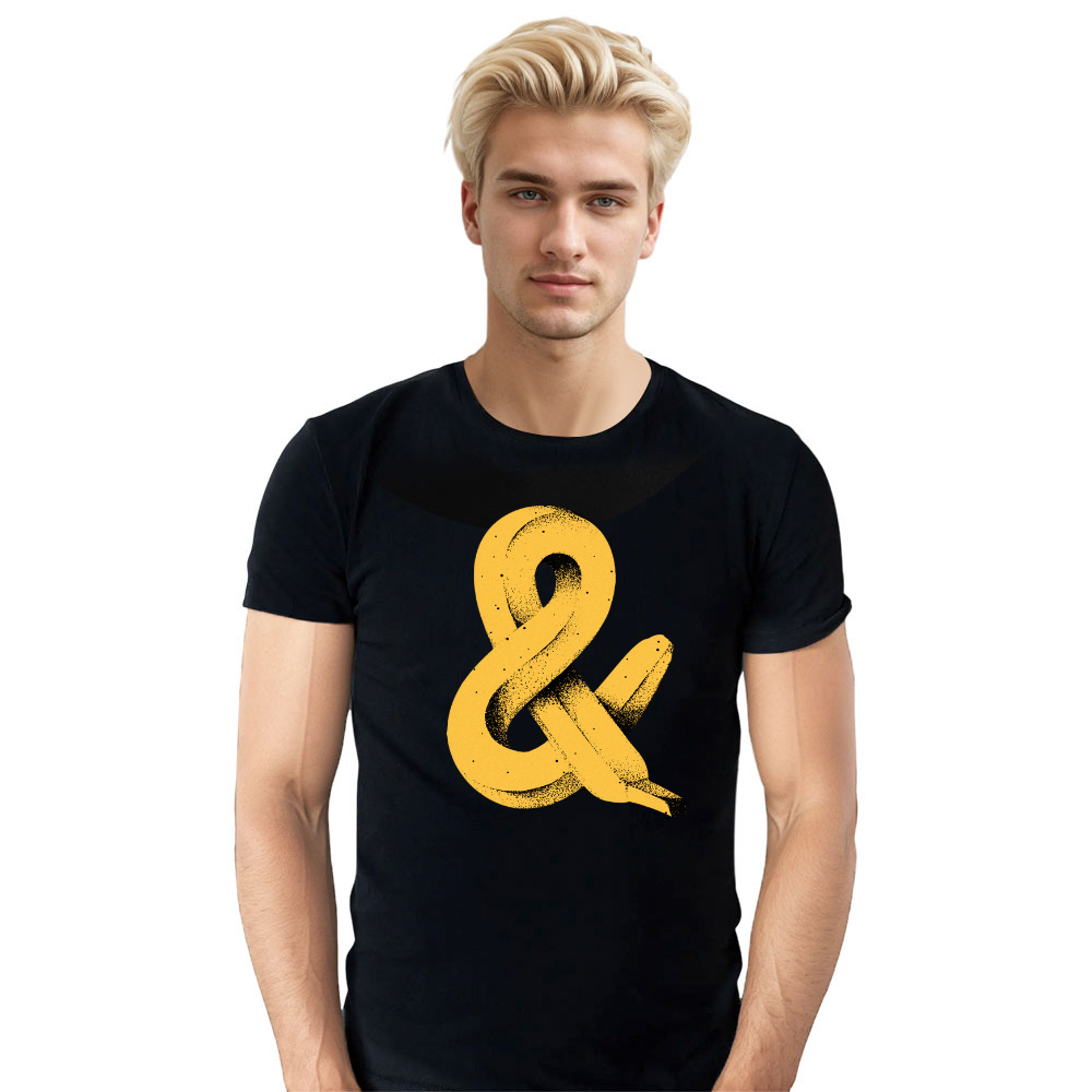 T-shirt Banane Jaune Dessin Original