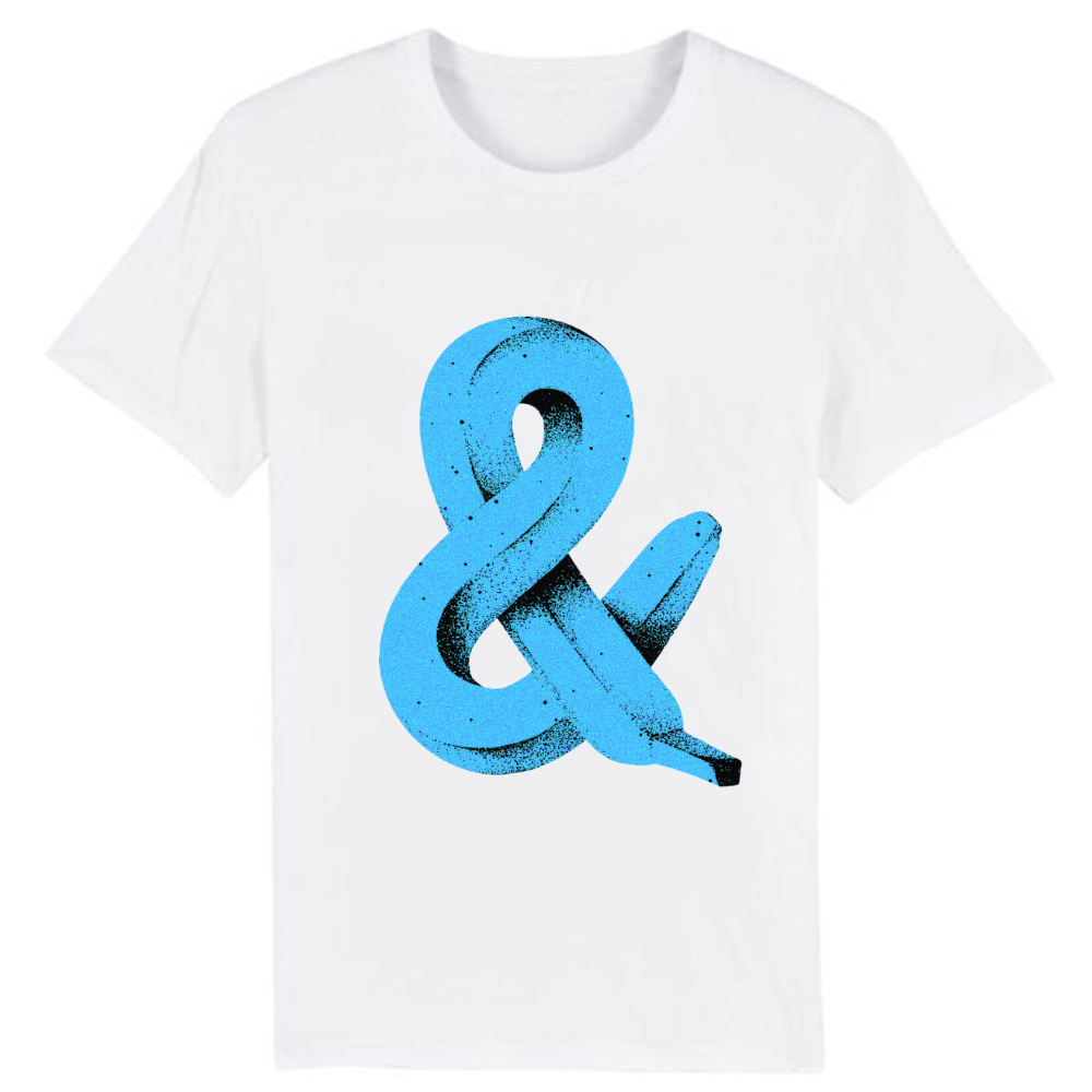 T-shirt Banane Bleu Dessin Original