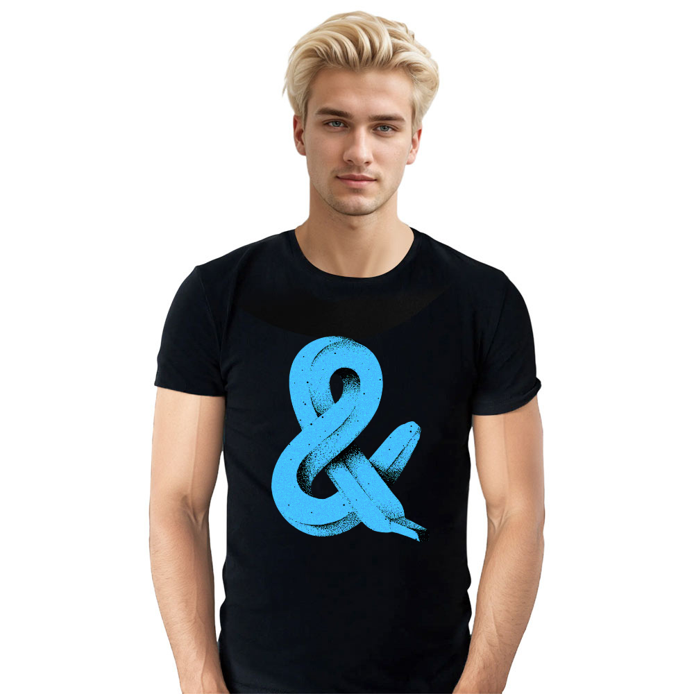 T-shirt Banane Bleu Dessin Original