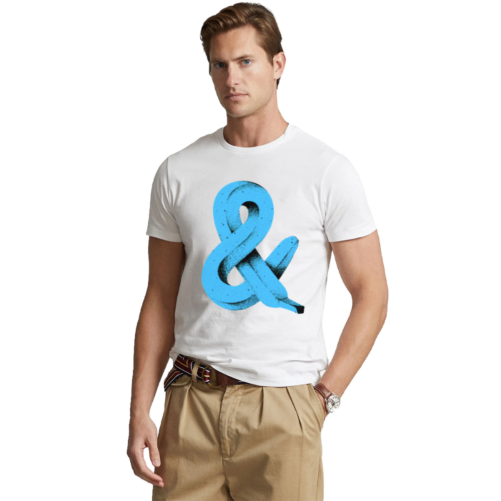 T-shirt Banane Bleu Dessin Original