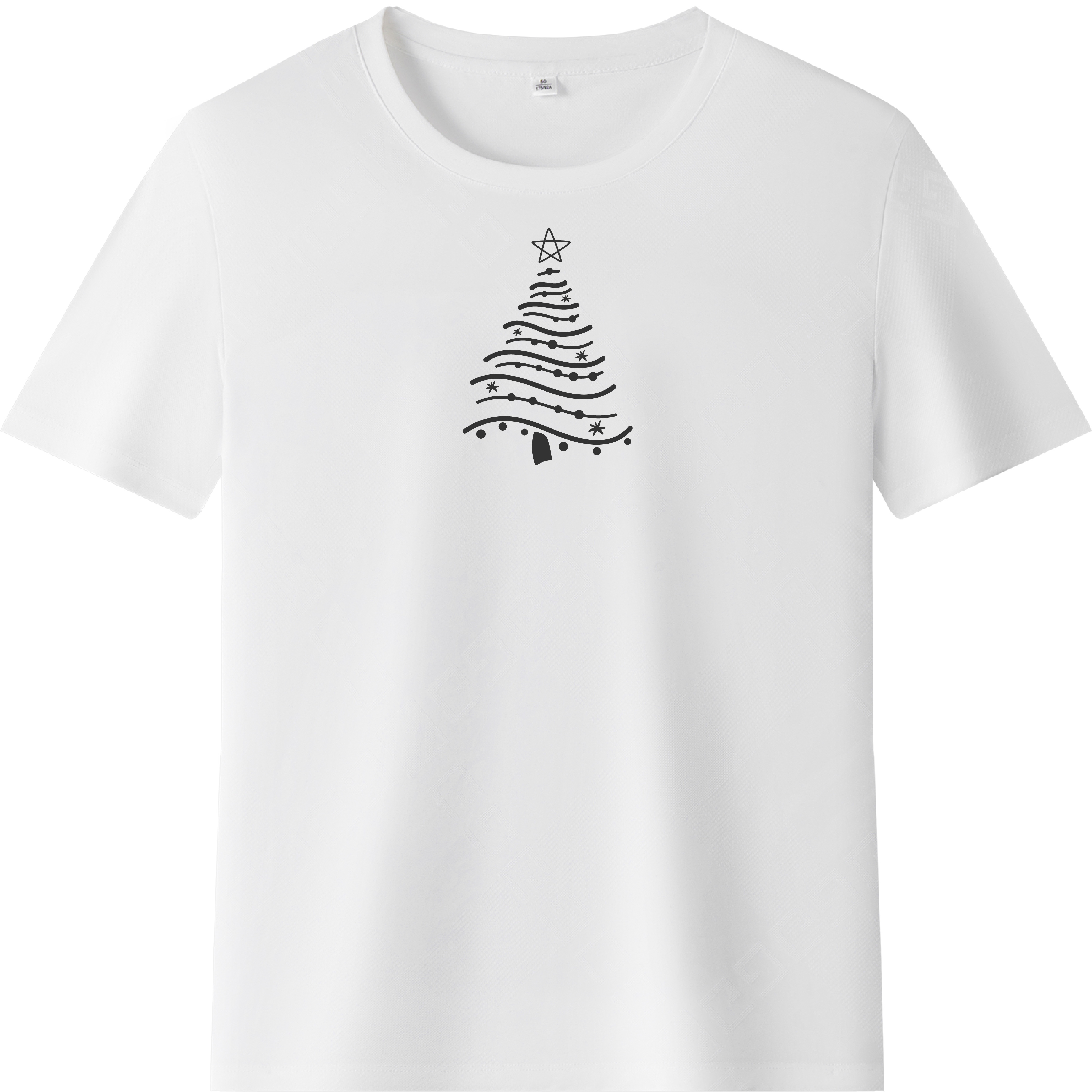 Adulte T-Shirt Arbre de Noël Monochrome Pour Noël Ver.3