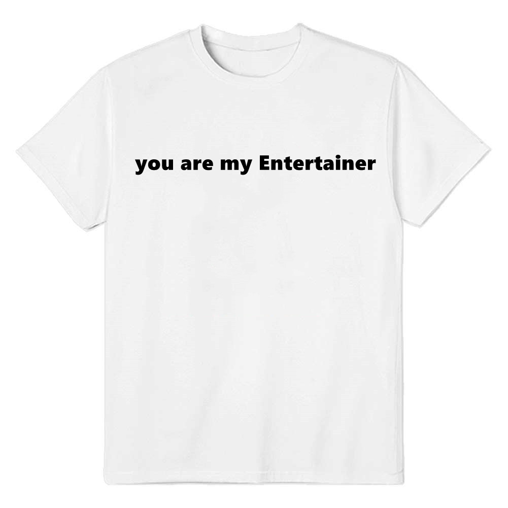 Adult Unisex You Are My Entertainer Fans Idol White Letter T-shirt Costume