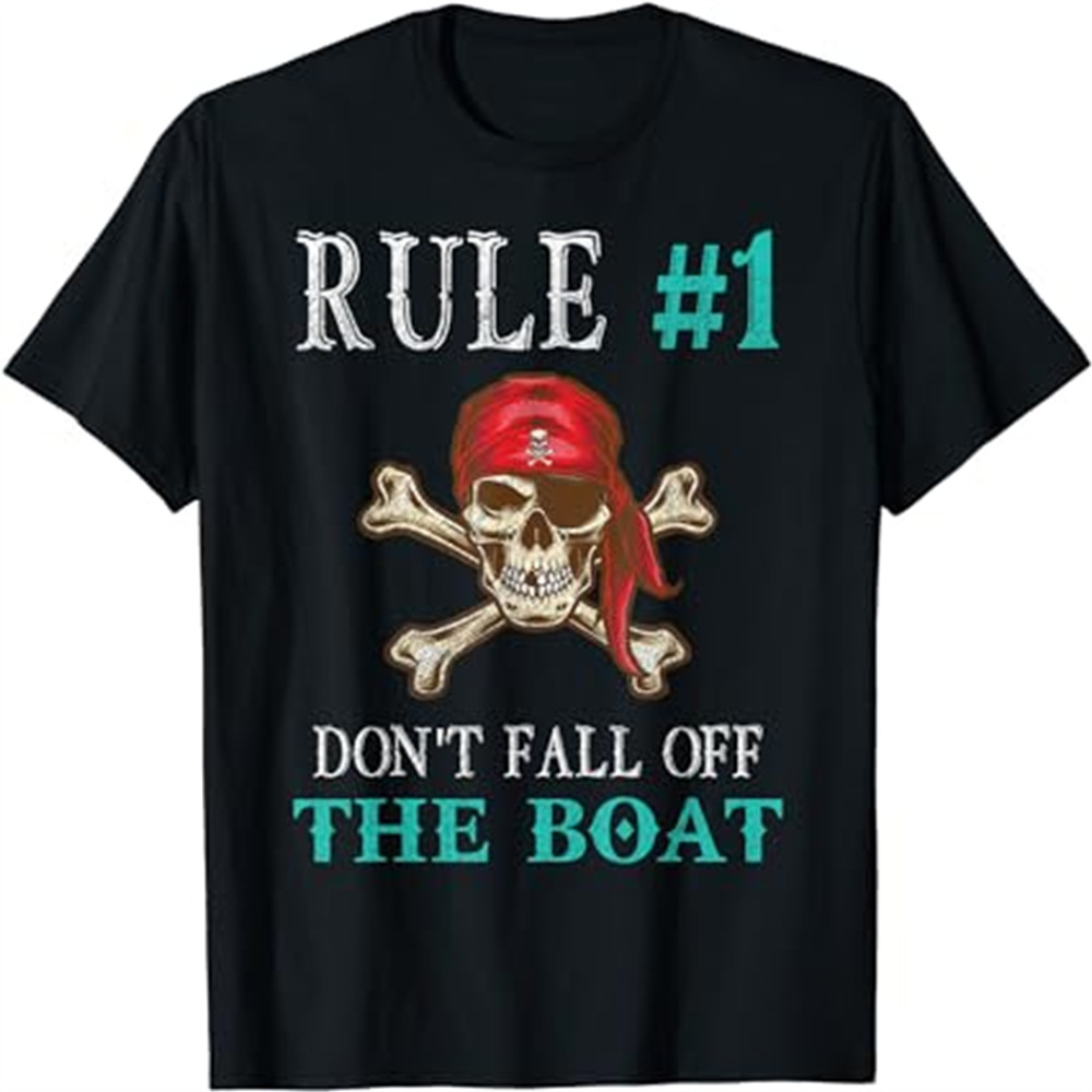 Adult Woman Funny Pirate Rule Black T-shirt Costume
