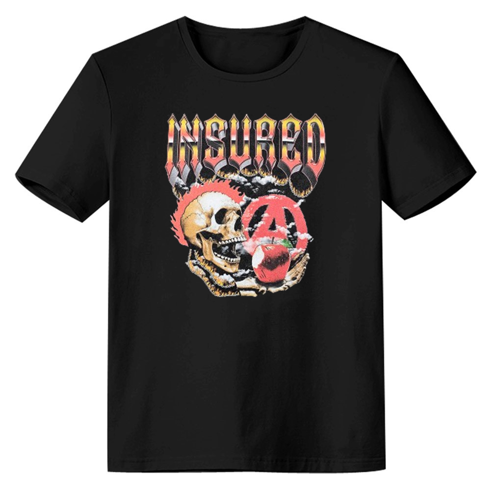 Adult Unisex  Skull Horror Pattern Halloween Black Short Sleeve T-shirt Outfits Top Costume