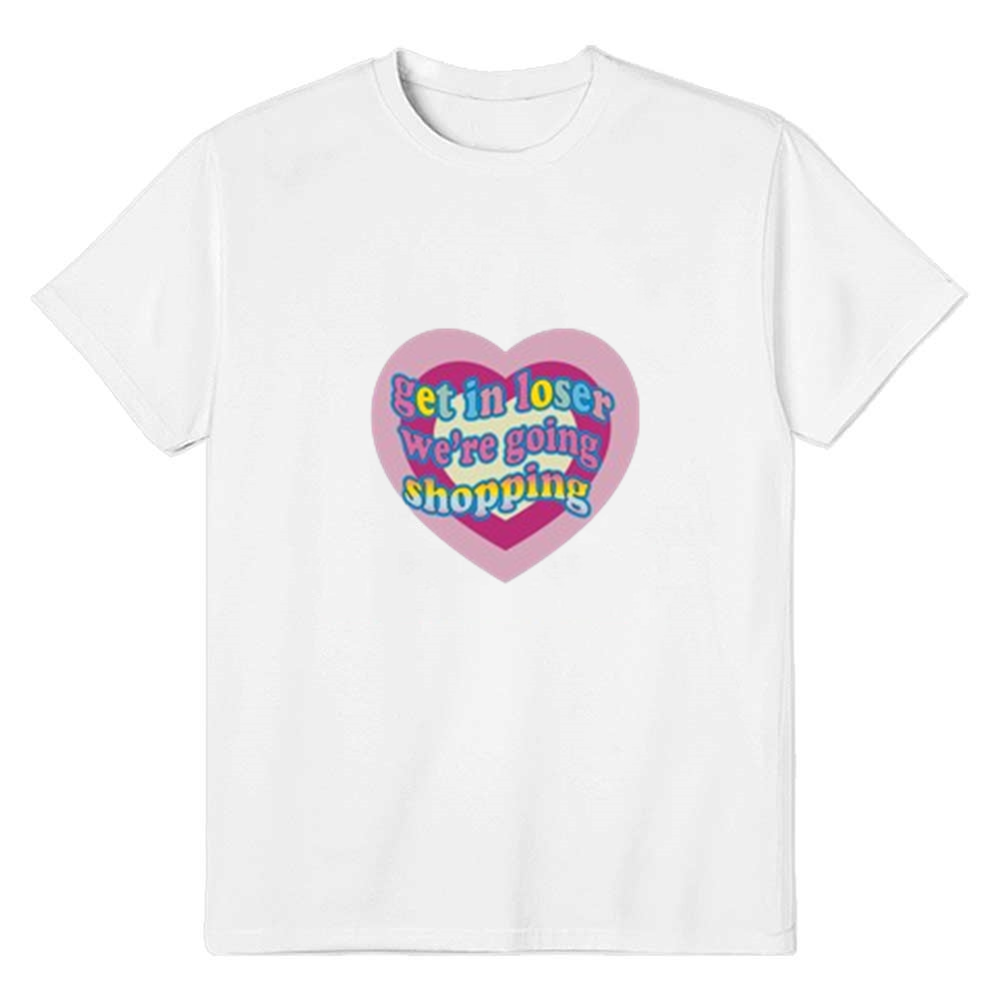 Adult Unisex Heart Bear Valentine's Day White Short Sleeve T-shirt Outfits Top Costume