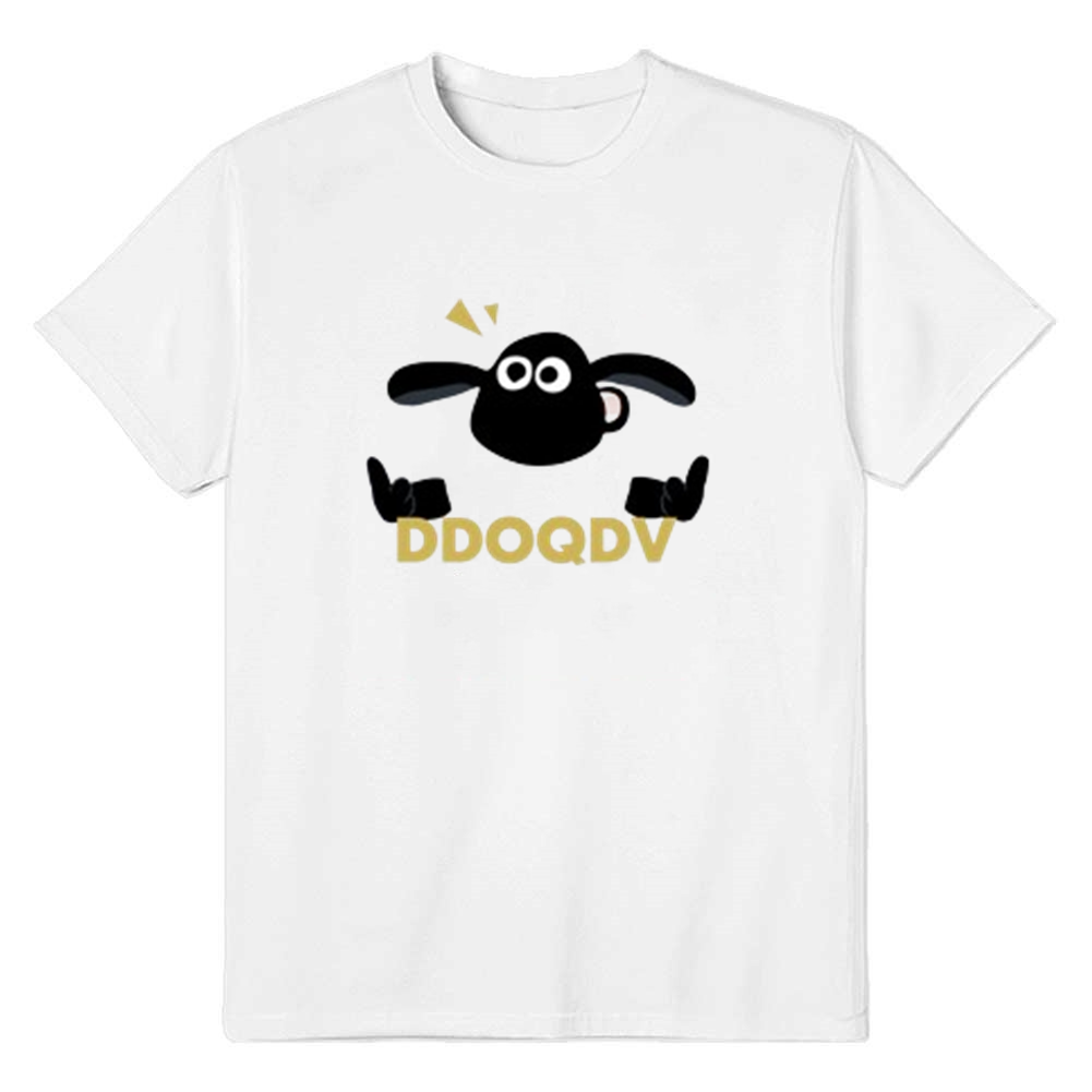Adult Unisex Sheep Animals Funny White Short Sleeve T-shirt Outfits Top Costume