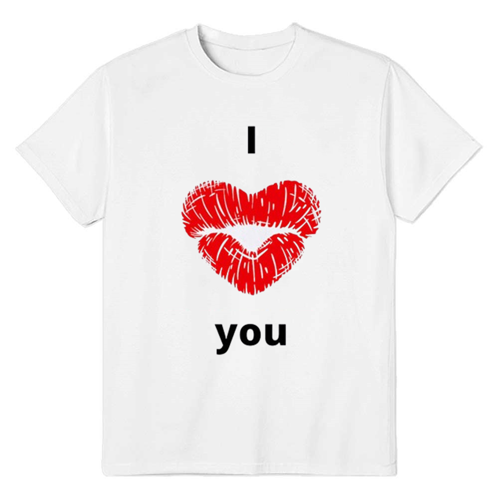 Adult Unisex Heart Bear Valentine's Day White Short Sleeve T-shirt Outfits Top Costume
