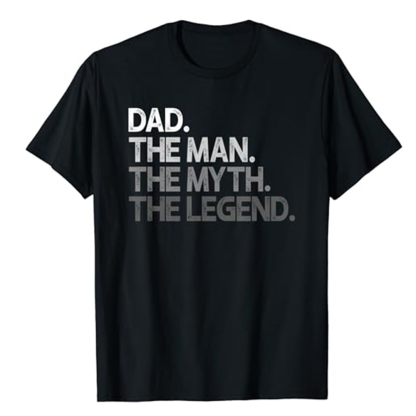 Adult Dad Gift The Man Father's Day Black Short Sleeve T-shirt Outfits Top Costume