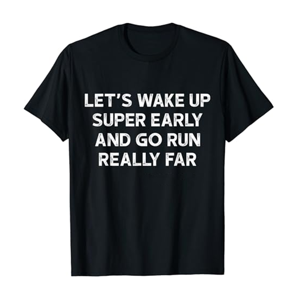 Adult Running Team Ironic Joke Funny Fitness Gym Workout Sport Black T-shirt Costume