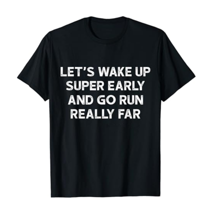 Adult Running Team Ironic Joke Funny Fitness Gym Workout Sport Black T-shirt Costume