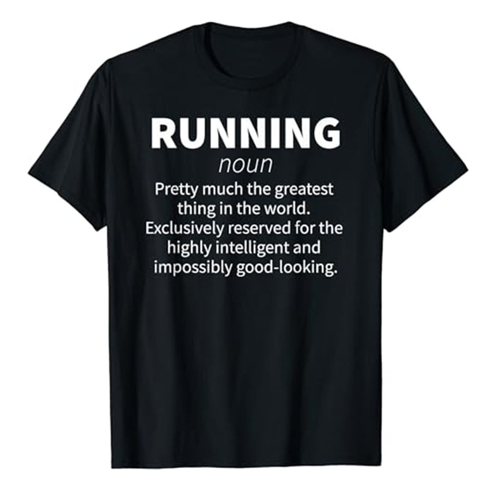 Adult Running Funny Definition Funny Marathon Runner Fitness Gym Workout Sport Black T-shirt Costume