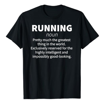 Adult Running Funny Definition Funny Marathon Runner Fitness Gym Workout Sport Black T-shirt Costume