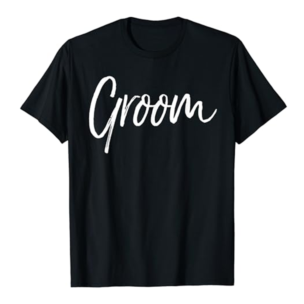 Adult Matching Getting Ready Groom Wedding Bachelor Party Black T-shirt Costume