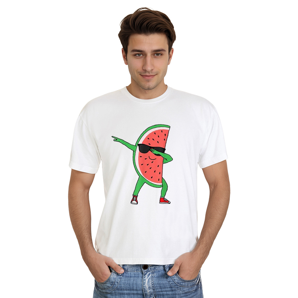 Adult Unisex Watermelon Kawaii Summer Fruit Food Lover White T-shirt Costume
