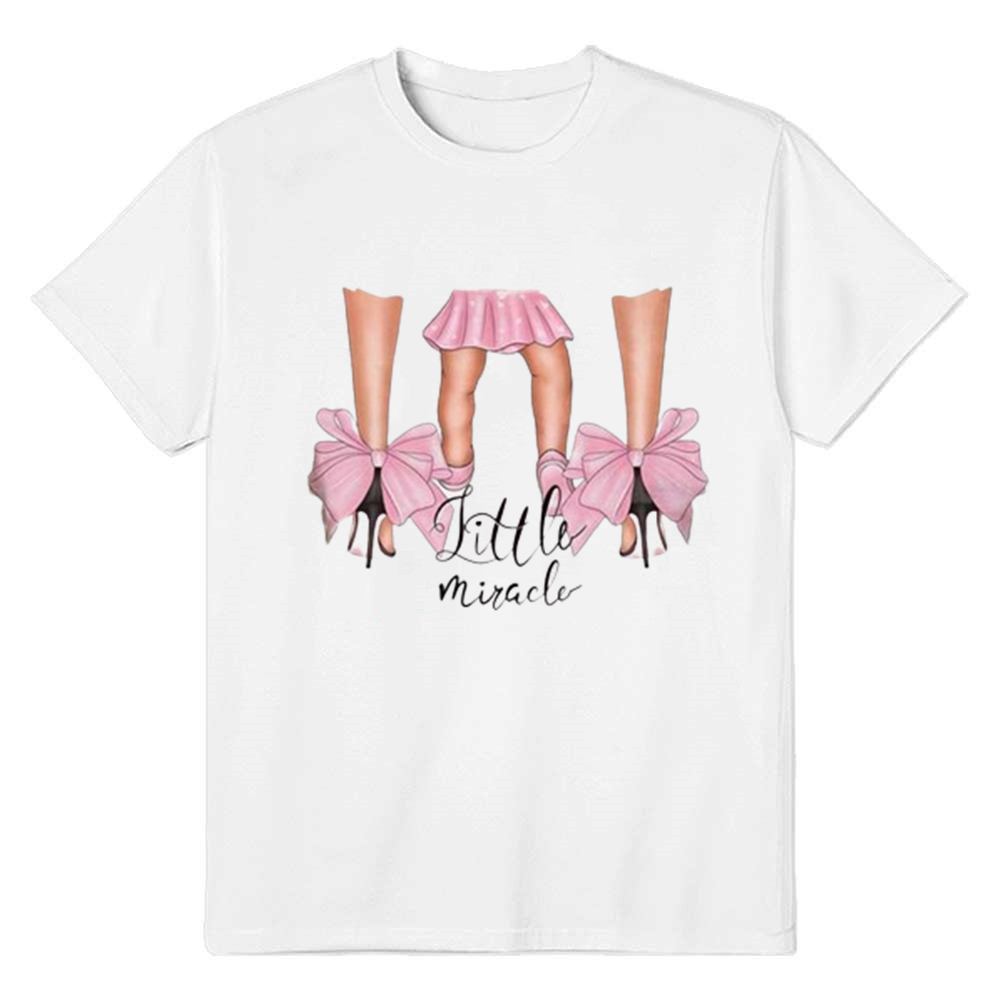 Adult Unisex High-heeled Shoes Mom Mother's Day White Short Sleeve T-s