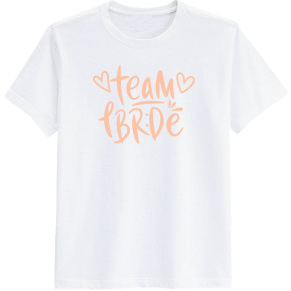 Adult Bachelor Party Bride Team White Short Sleeve T-shirt Outfits Top Costume