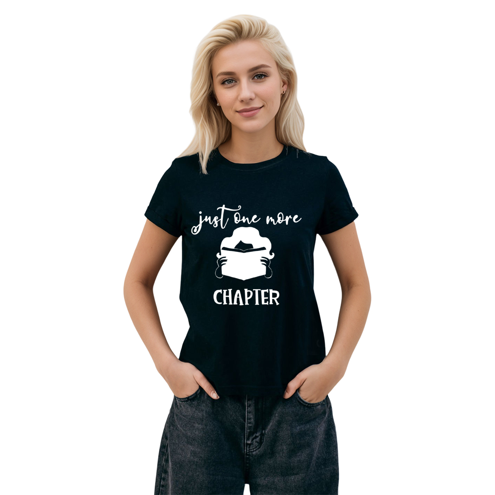 Adult Unisex Just one more World Book Day Black T-shirt