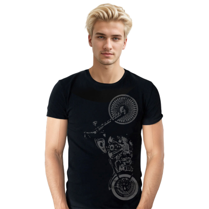 Adult Unisex Motorbike Lover Black T-shirt Costume