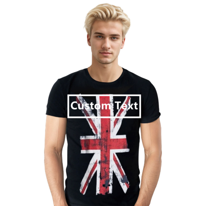 Custom Made Service - Union Jack Flag UK United Kingdom Great Britain Text Customise Service For Costume Orders