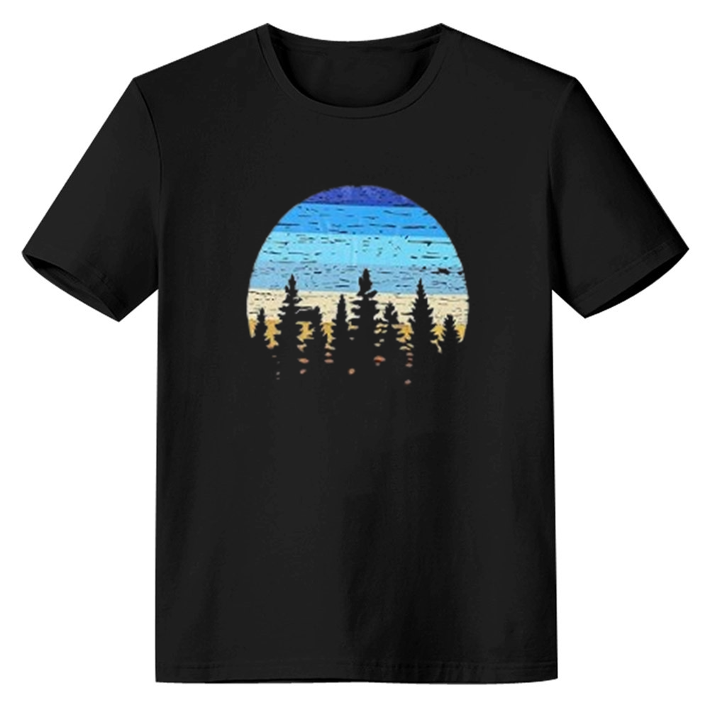 Adult Unisex Camping Hiking Workout Nature Lover Black T-shirt Costume