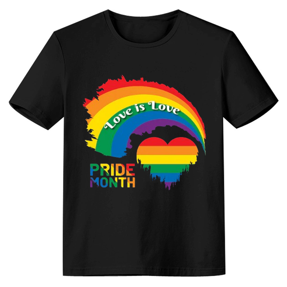 Adult Unisex LGBTQ Rainbow Pride Month Black T-shirt Costume