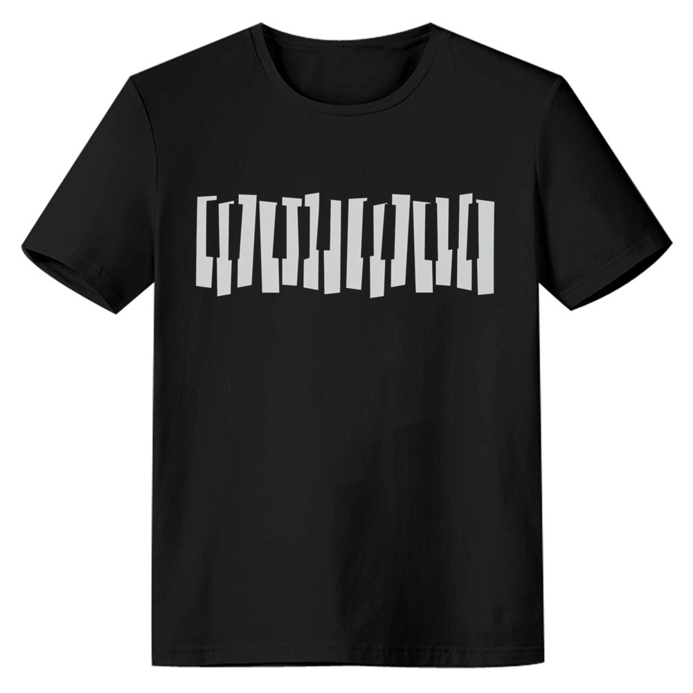 Adult Unisex Music Festival Piano Black T-shirt Costume