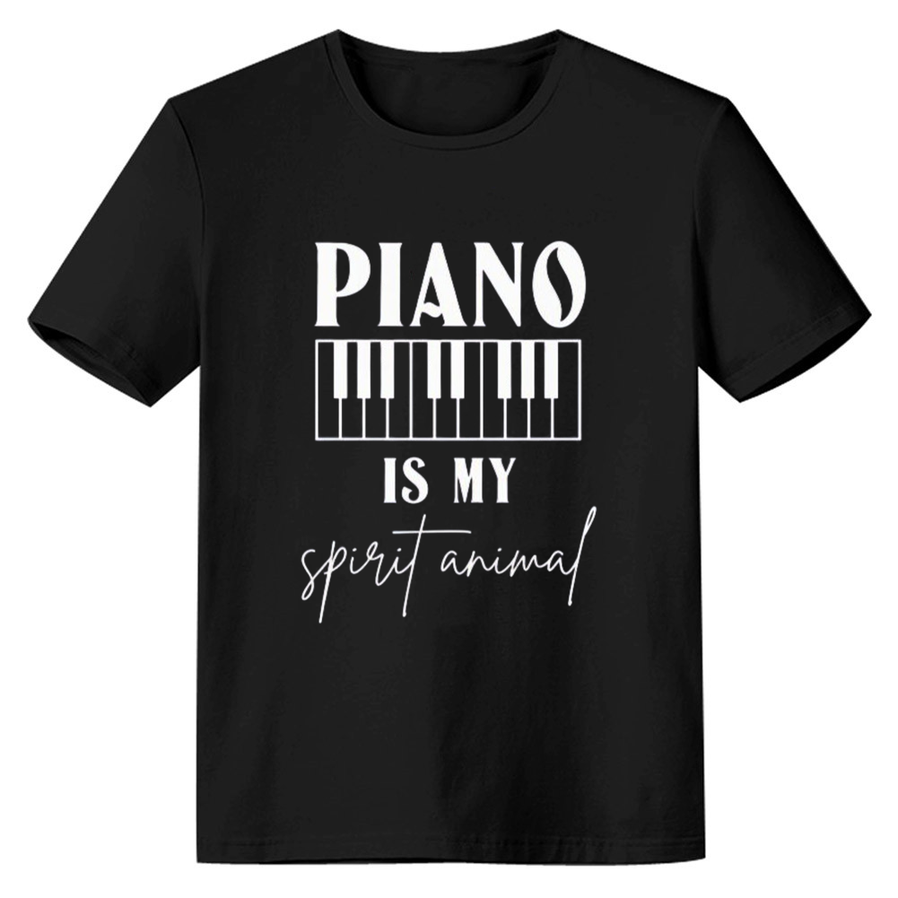 Adult Unisex Classical Music Pinao Music Festival Black T-shirt Costume