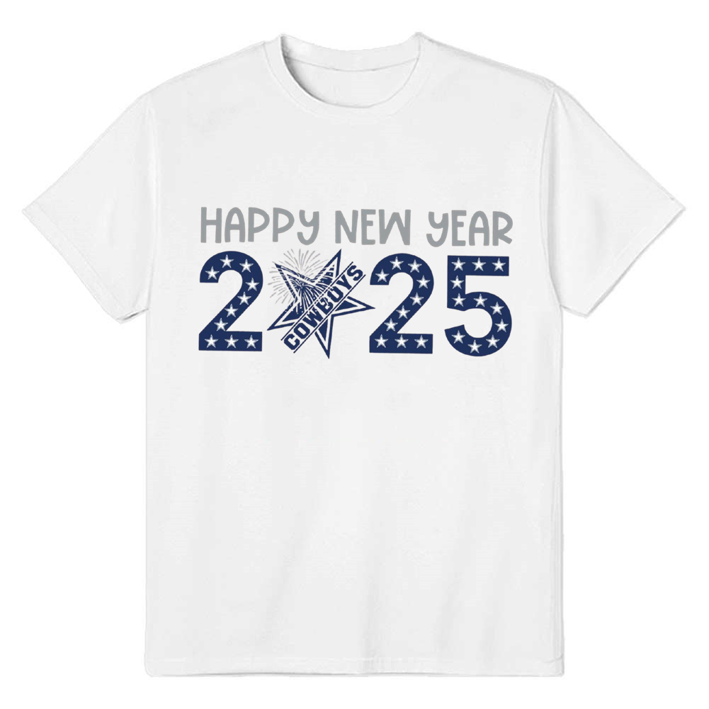 Adult Unisex 2025 New Year White Festival T-shirt