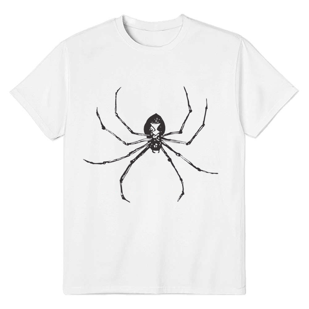 Adult Unisex Vintage Spider 90s Graphic White T-shirt