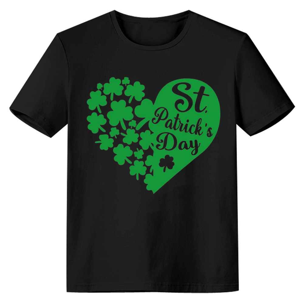 Adult Unisex St. Patrick's Day Luck Of The Irish Black T-shirt