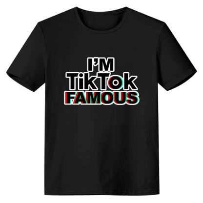 I'm Tiktok Famous Social Media Influencer TikTok Refugee Black T-shirt