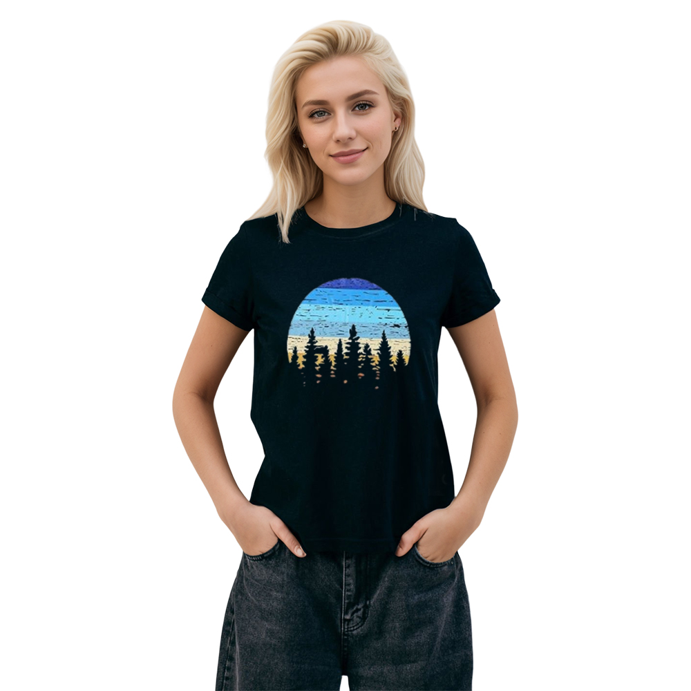 Adult Unisex Camping Hiking Workout Nature Lover Black T-shirt Costume
