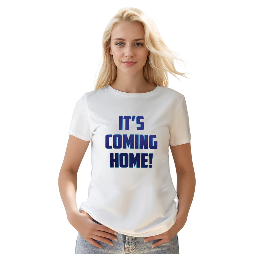 Adult Unisex Football England Its Coming Home Letter White Soccer T-shirt Costume