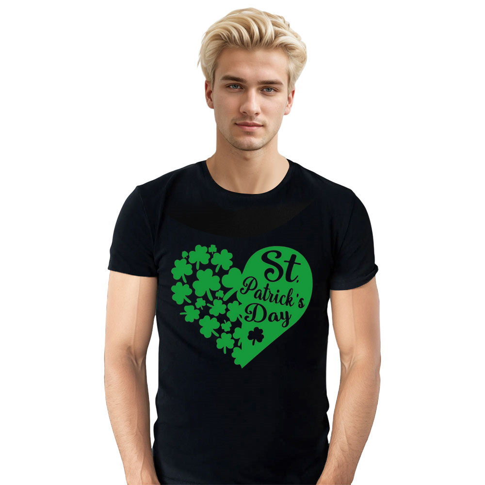 Adult Unisex St. Patrick's Day Luck Of The Irish Black T-shirt