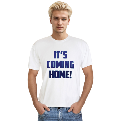 Adult Unisex Football England Its Coming Home Letter White Soccer T-shirt Costume