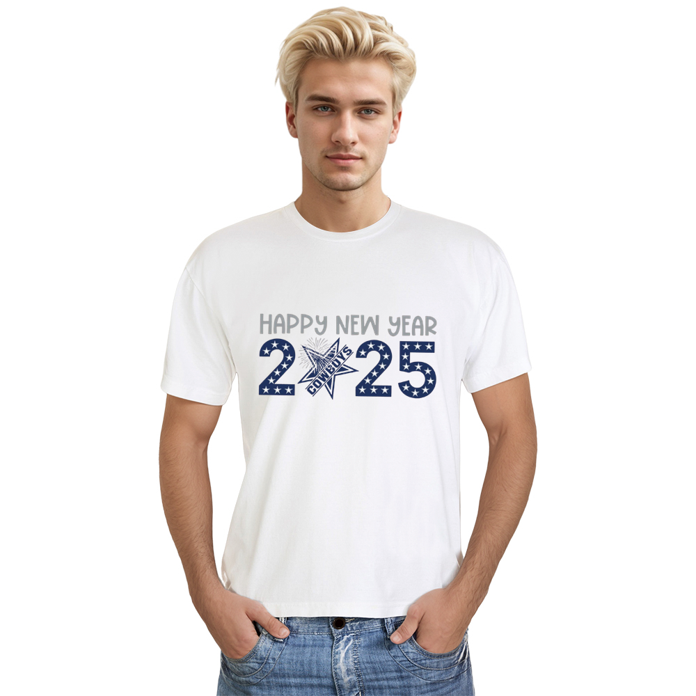 Adult Unisex 2025 New Year White Festival T-shirt