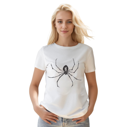 Adult Unisex Vintage Spider 90s Graphic White T-shirt